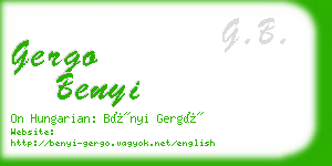 gergo benyi business card